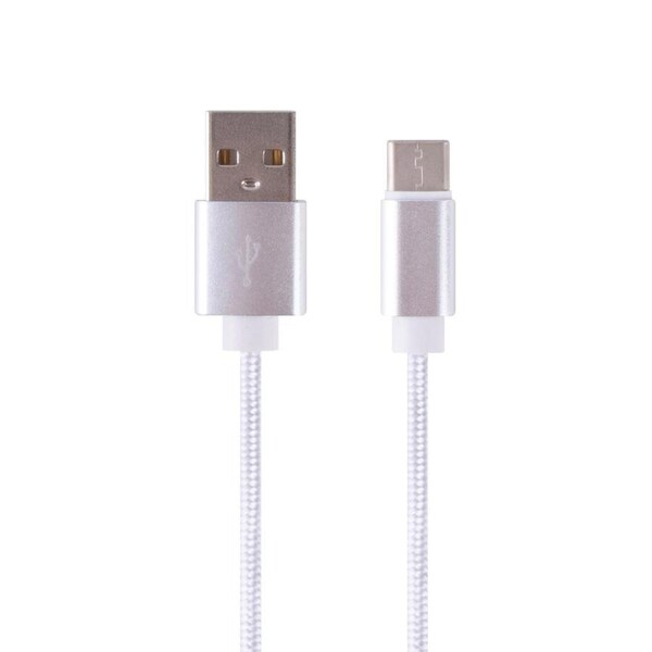 2M USB A to USB C Braided Charge & Sync Cable