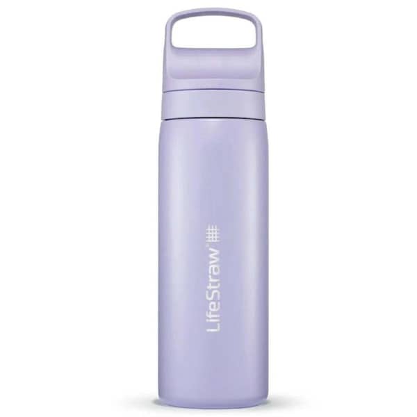 LifeStraw: Go 2.0 500ml Stainless Steel Water Filter Bottle Provence Purple
