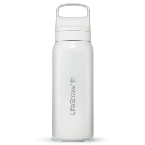 LifeStraw Go 2.0 700ml Stainless Steel Water Filter Bottle White
