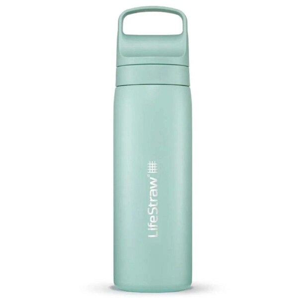 LifeStraw Go 2.0 500ml Stainless Steel Water Filter Bottle Seafoam Edition