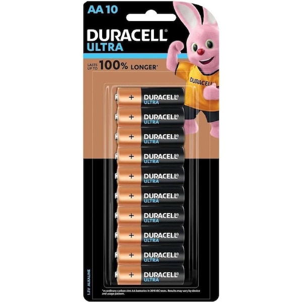 Duracell Ultra AA Batteries 1.5V Alkaline (Pack of 10) for Reliable, LongLasting Power