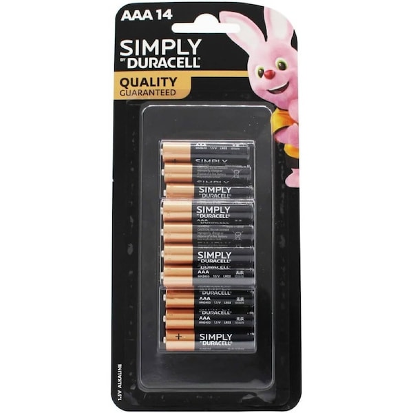 Duracell Simply Alkaline AAA Batteries Reliable Power (Pack of 40)
