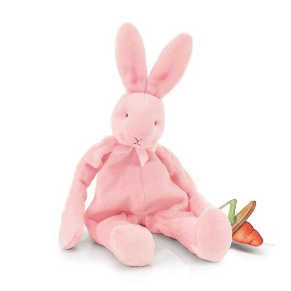 Bunnies By the Bay Silly Buddy Bunny 25cm Super Soft Plush Dummy Holder in Pink
