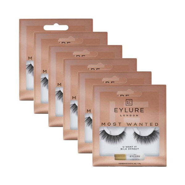 6 x Eylure London Most Wanted Lashes - U Want It