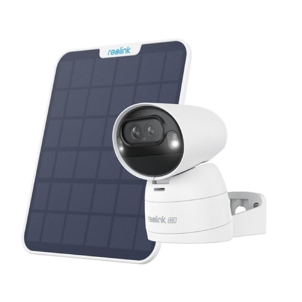Reolink 4K Dual-Lens Wi-Fi Solar/Battery Security Camera with Auto-Zoom Tracking, Pan Tilt, Color Night Vision, Arugs Track & Solar Panel