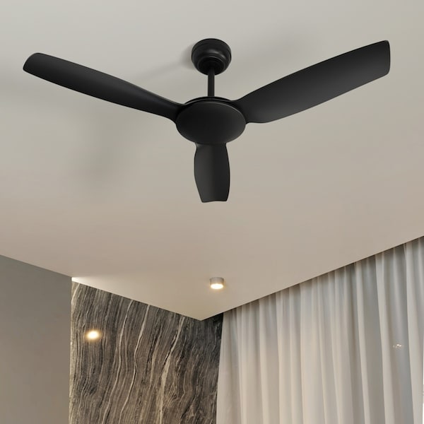 Vevare 52'' Ceiling Fan DC Motor with Remote 5 Speed - Black