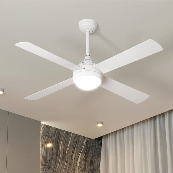 Vevare 52'' Ceiling Fan AC Motor with Light Remote Control - White