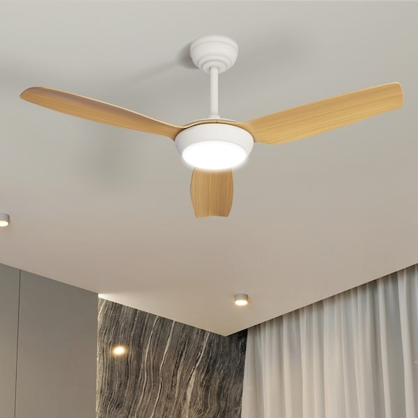 Vevare 52'' Ceiling Fan DC Motor with Light Remote Control - Wood