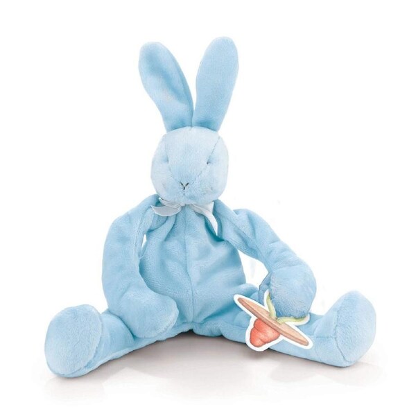 Bunnies By the Bay Silly Buddy Bunny 25cm Super Soft Plush Dummy Holder in Blue