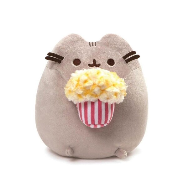 Pusheen the Cat Snackable Plush with Popcorn 24cm Soft Toy by Gund