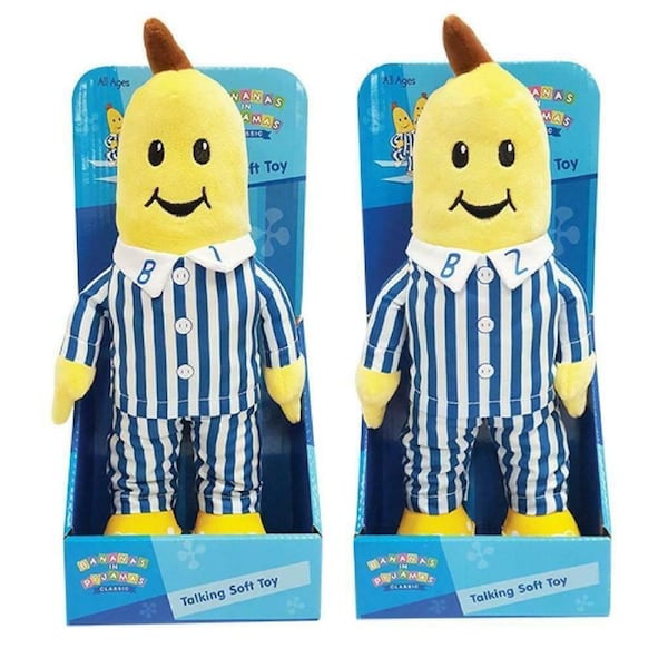 Set of 2 Bananas in Pyjamas Classic Talking Plush 30cm B1 & B2 Soft Toys