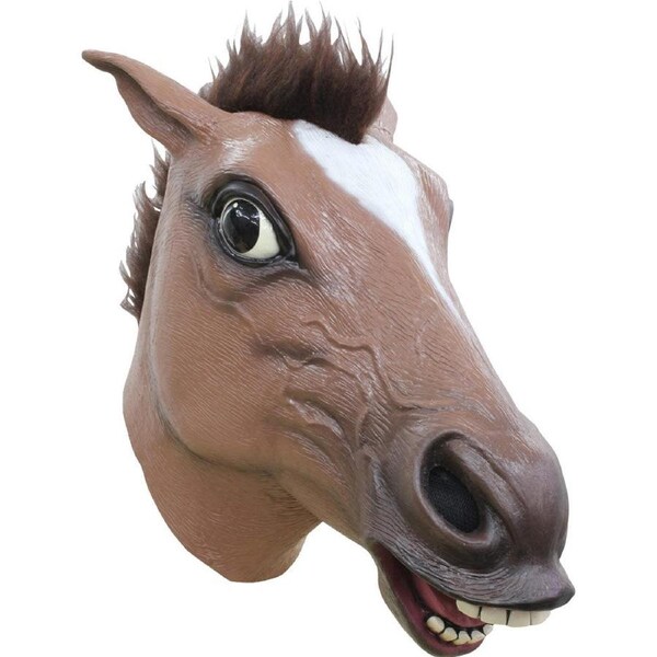 Brown Horse Head Deluxe Mask