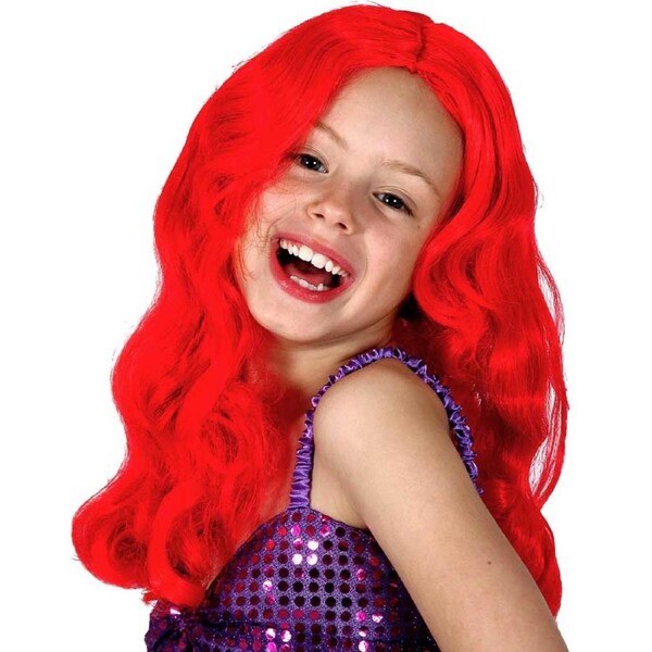 Disney Little Mermaid Long Red Kids Wig