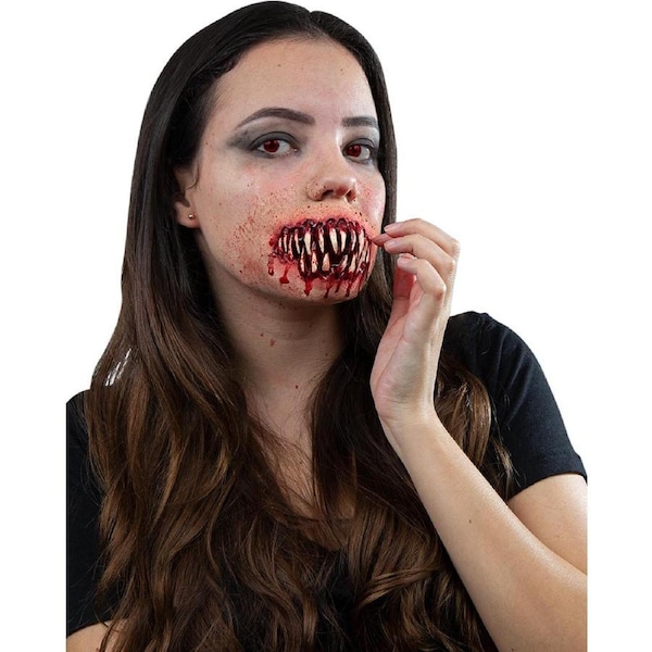 Nightmare Fangs Deluxe FX Appliance Transfer Prosthetic For Halloween