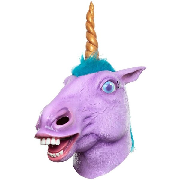Pony Purple Unicorn Deluxe Halloween Mask