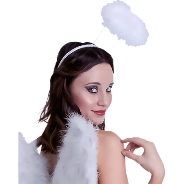 White Marabou Halo