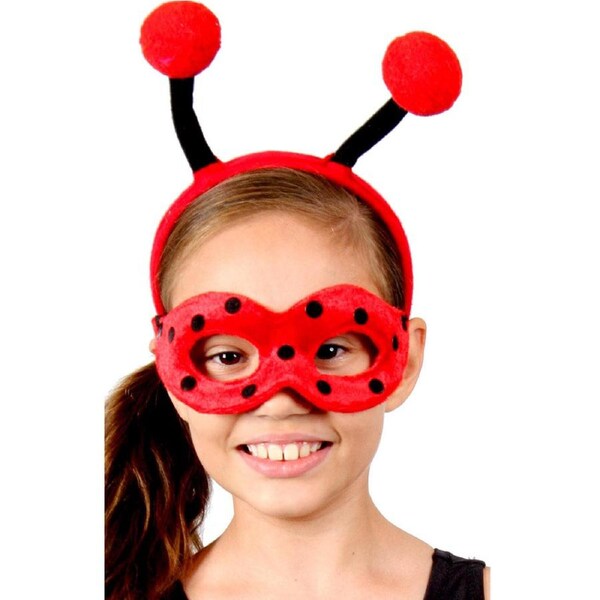Lady Bug Headband and Mask Set