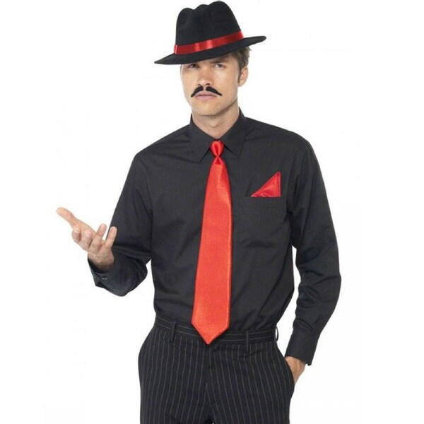 20s Red Instant Gangster Hat Tie and Handkerchief Kit