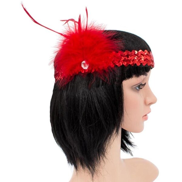20s Red Gatsby Headband