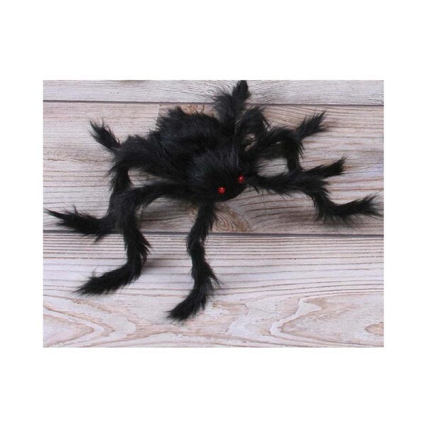 Black Hairy Spider with Posable Legs 76cm