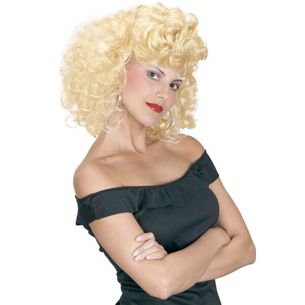 Cool 50s Girl Curly Blonde Wig