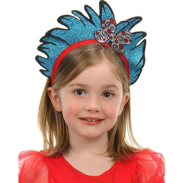 Dr Seuss Cat in the Hat Thing 1 and Thing 2 Glitter Deluxe Headband