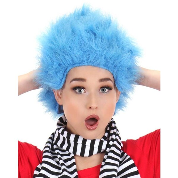 Dr Seuss Thing 1 or Thing 2 Deluxe Blue Wig