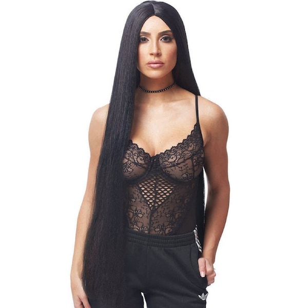 Reality West Long Black Wig