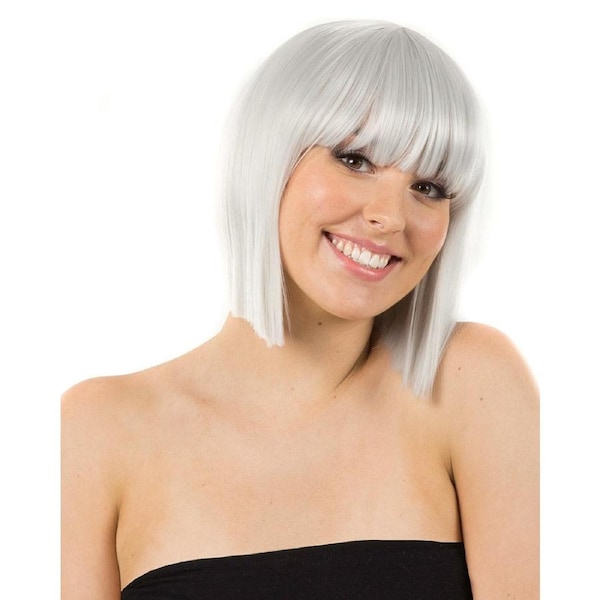 Fashion Deluxe Silver Bob Wig