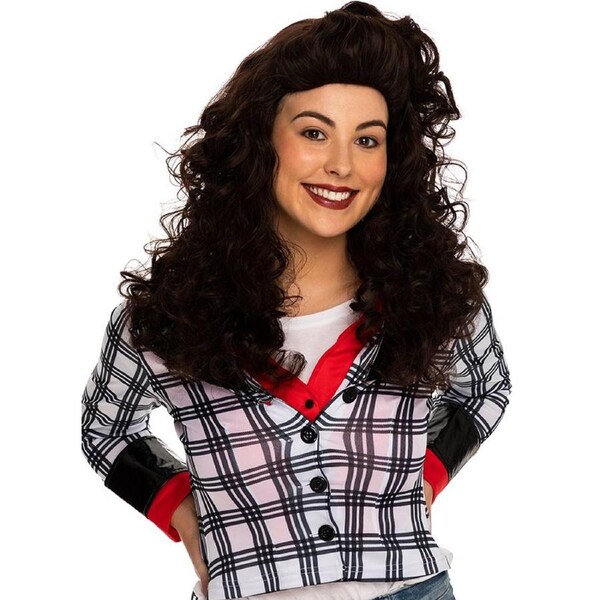 90s Elaine Deluxe Curly Long Brown Wig