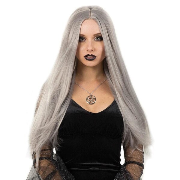 Spirit Deluxe Long Grey Wig