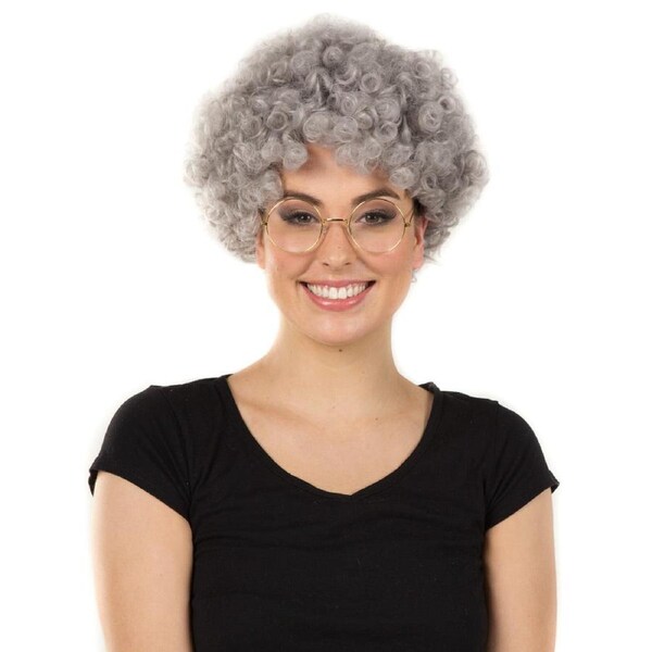 Funky Grey Curly Wig