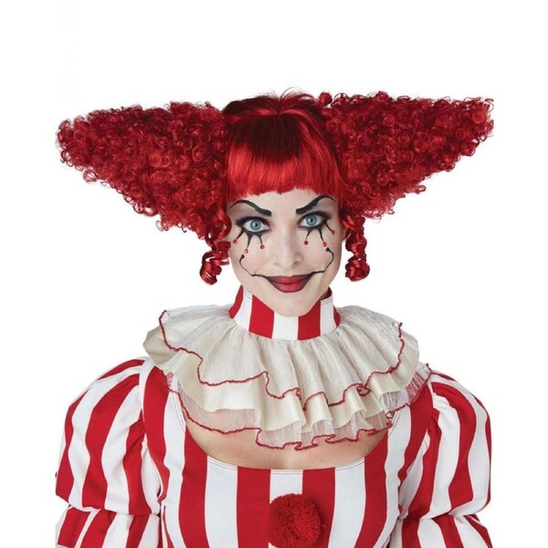Creepy Clown Red Curly Wig