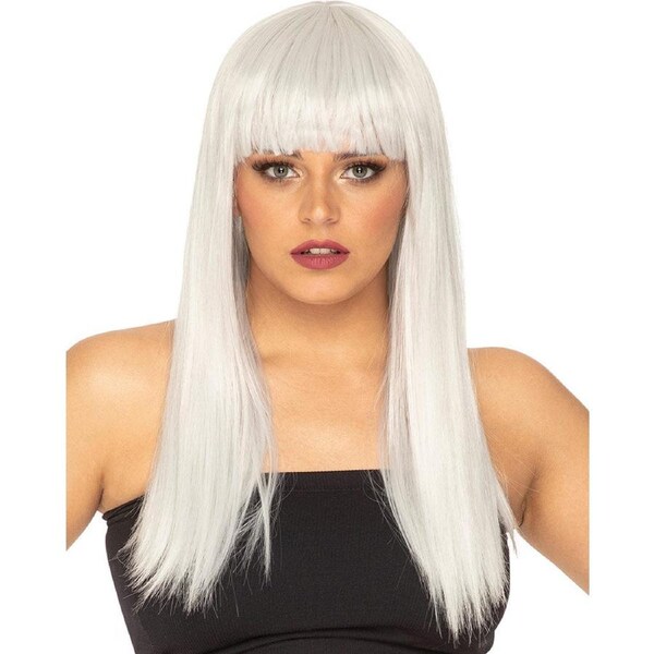 Fashion Deluxe Silver Long Wig