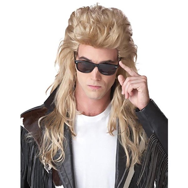 80s Rock Blonde Mullet Wig