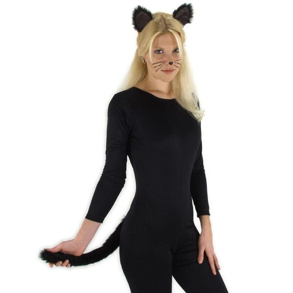 Black Cat Ears and Tail Deluxe Set