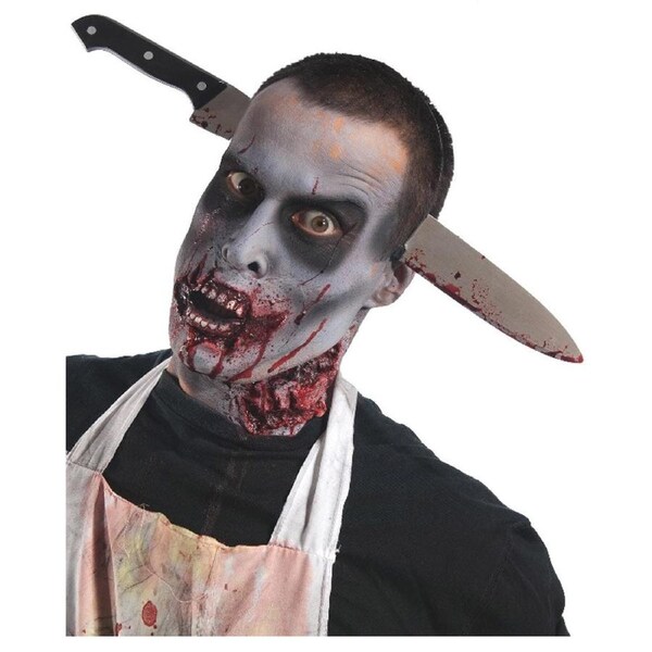 Zombie Kitchen Knife Through Head Halloween Headband