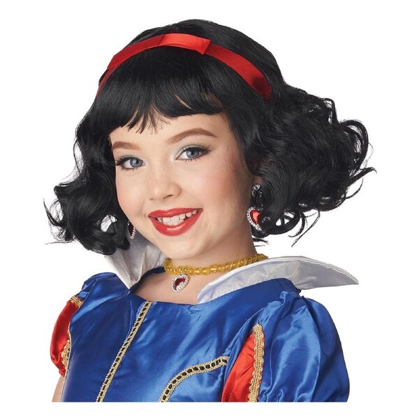 Snow White Black Bob Kids Wig