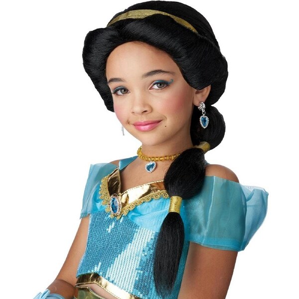 Arabian Princess Black Ponytail Kids Wig