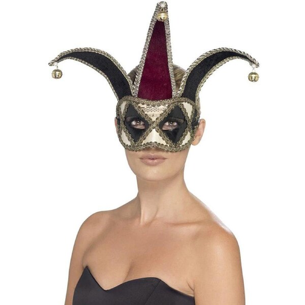 Gothic Venetian Harlequin Half Mask