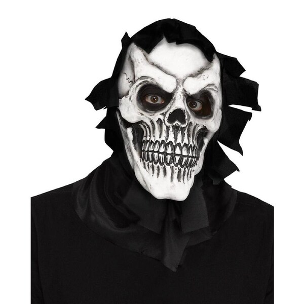 Skull Reaper Halloween Mask with Shroud