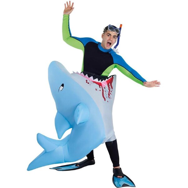Man Eating Shark Inflatable Adult Costume