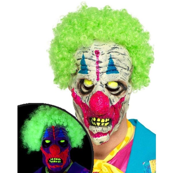 Clown UV Black Light Mask