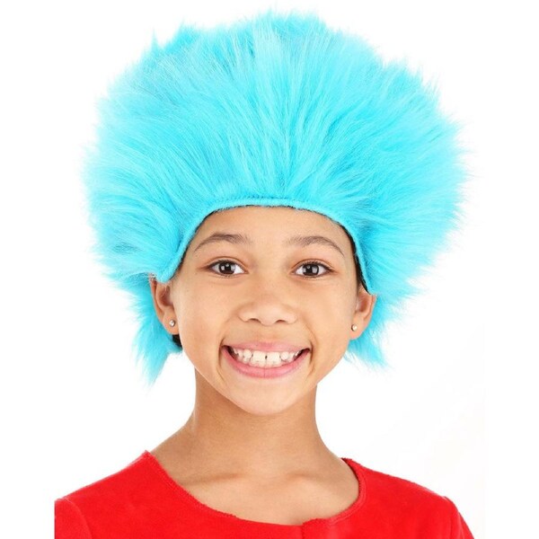 Dr Seuss Thing 1 and 2 Deluxe Plush Blue Kids Wig