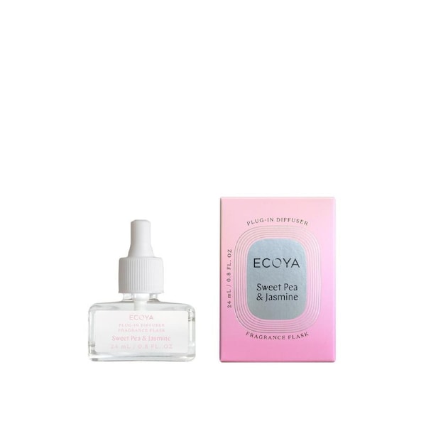 ECOYA Sweet Pea & Jasmine Plug-In Diffuser Fragrance Flask