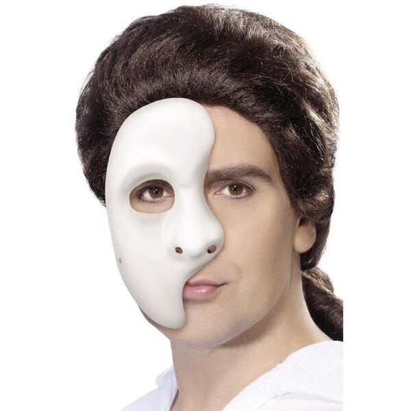 White Phantom Half Mask