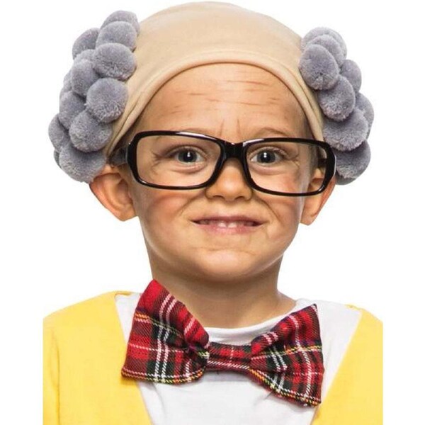 100 Days Little Grandpa Kids Wig and Glasses Set