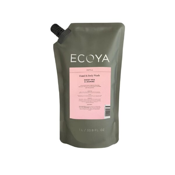 ECOYA Sweet Pea & Jasmine Hand & Body Wash Refill