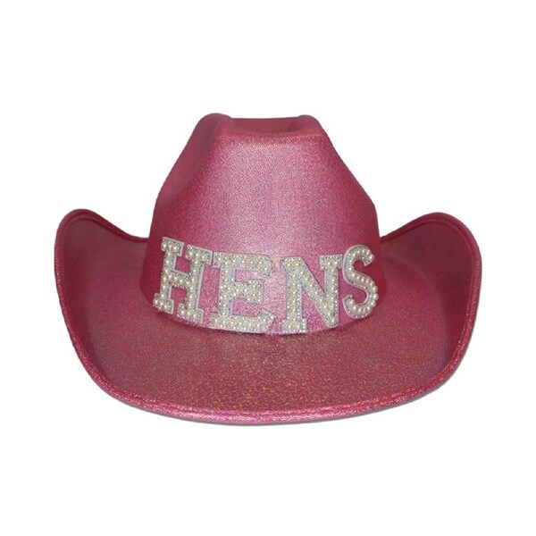 Hens Shimmer Pink Cowboy Hat