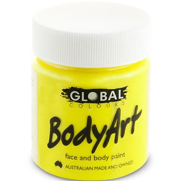 Fluro Yellow Face and Body Paint Tub 45ml
